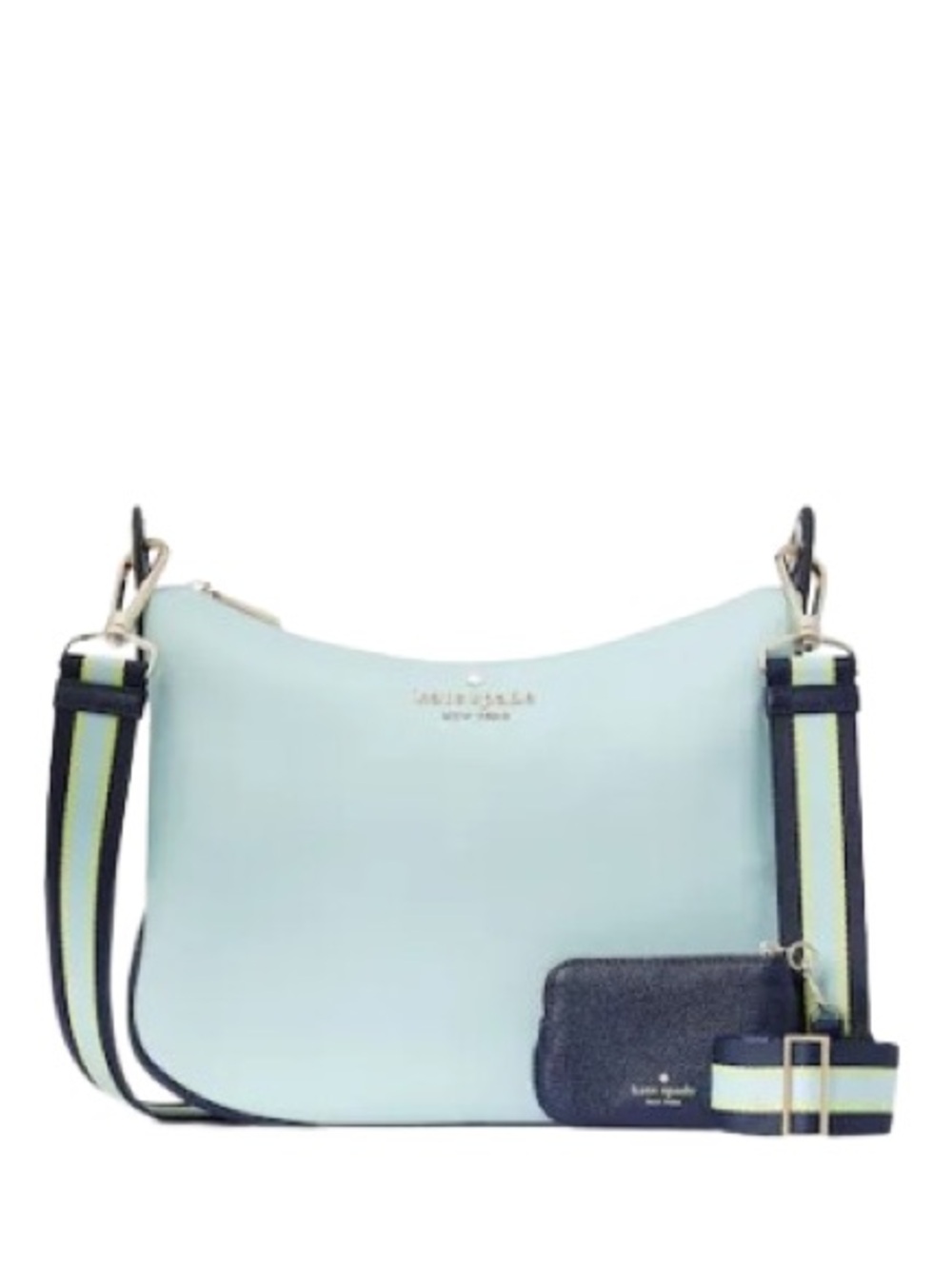 kate spade BLUE Roxie Pebbled Leather CROSSBODY PURSE Colorblock